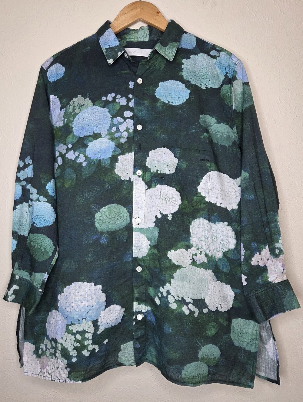 Aseedoncloud Hydrangea Ajisai Shirt 2017 Made in Japan Rare Cotton Slub